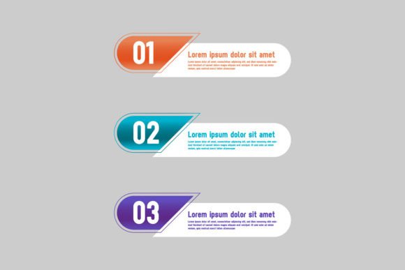 Color Gradient Labels Banner Infographic: Your Go-To Design Asset