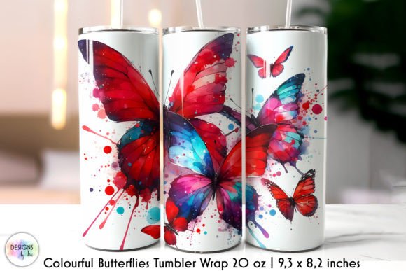 Colourful Watercolour Butterfly Tumbler: A Design Deep Dive