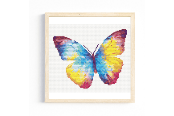 Crafting Serenity: The Rainbow Watercolour Butterfly Pattern