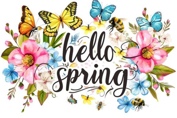 Hello Spring Watercolour Background: A Breath of Fresh Air for Your Designs