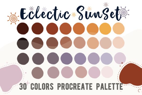 Procreate Color Palette Eclectic Sunset: A Vibrant Design Tool