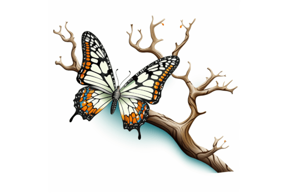 The Orange Color Butterfly: A Creative Font for Modern Design