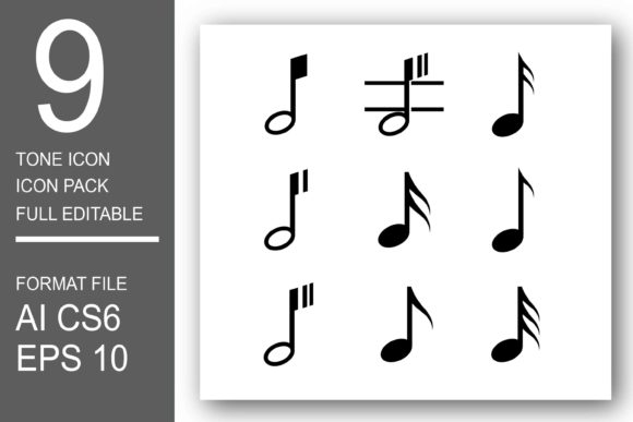 Tone Icon Set in Black Color: A Designer's Go-To for Bold Visuals