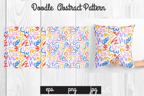 Unleashing Creativity with Full Color Doodle Abstract Pattern