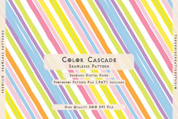 Unlock Limitless Creativity with the Color Cascade Seamless Digital Pattern