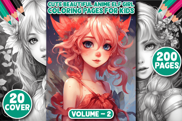 Unlocking Whimsy: The 200 Cute Beautiful Anime Girl Color Page Bundle