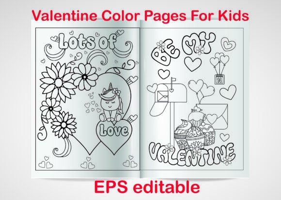 Valentine Color Pages for Kids /heart: A Creative Asset for All Ages