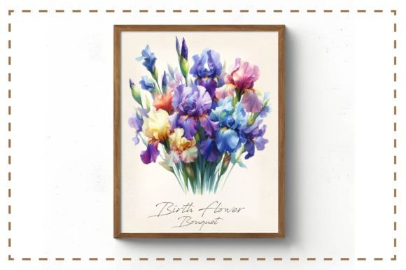 Watercolour Birth Flower Bouquet: A Modern Design Asset