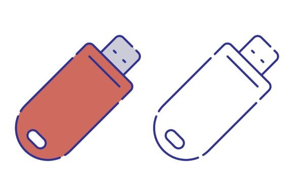Why the Thin Line Stroked Color Icon. USB Flash Matters